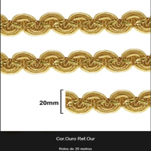 GALAO 001 OURO LARG:2,0CM 20METROS