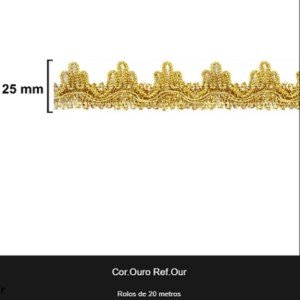 GALAO 005 OURO LARG:25MM 20METROS