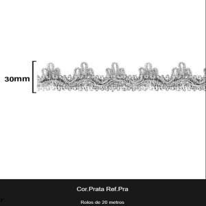 GALAO 005 PRATA LARG:25MM 20METROS