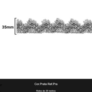GALAO 009 PRATA LARG:3,5CM 20METROS
