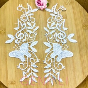 APLIQUE 02 BRANCO 10X24,5CM 3 PARES