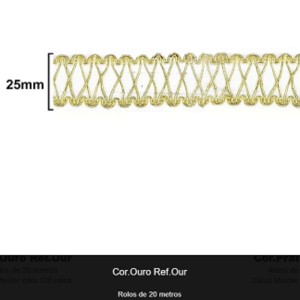 GALAO 031 OURO LARG:2,5CM 20METROS