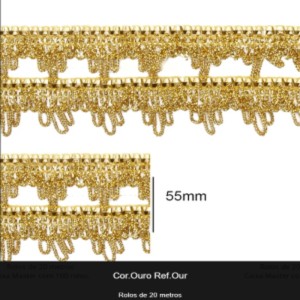 GALAO 036 OURO LARG:6,0CM 20METROS
