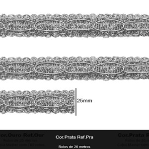 GALAO 037 PRATA LARG:2,5CM 20METROS