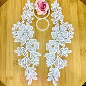 APLIQUE 05 BRANCO 8X26CM 3 PARES