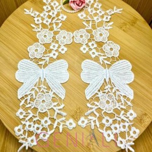 APLIQUE 06 BRANCO 10X31CM 3 PARES