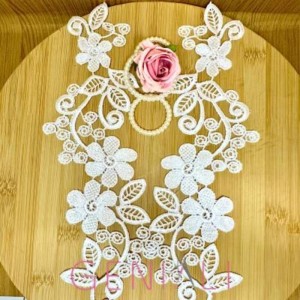 APLIQUE 08 BRANCO 8,5X28,5CM 3 PARES