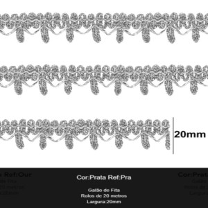 GALAO 098 PRATA LARG:2,0CM 20METROS