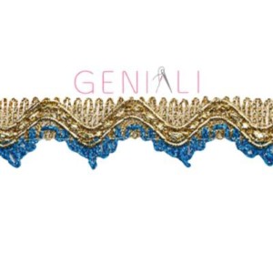 GALAO 009 199 TURQUESA/OURO 3,5CM 20M