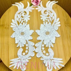 APLIQUE 10 BRANCO 10,5X31CM 3 PARES