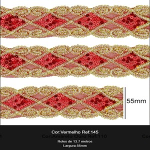 GALAO 103 145 VERMELHO LARG:5,5CM 13,7M