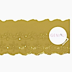 BORDADO CTL108 130 MOSTARDA 7,5CM 13,7M