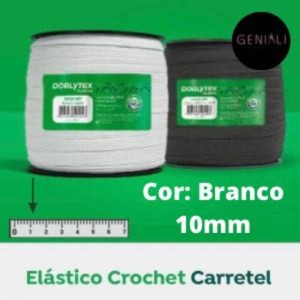 ELASTICO DORLYTEX BRANCO 10MM 100METROS