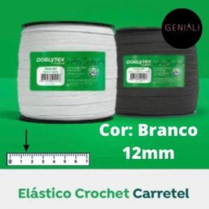 ELASTICO DORLYTEX BRANCO 12MM 100METROS