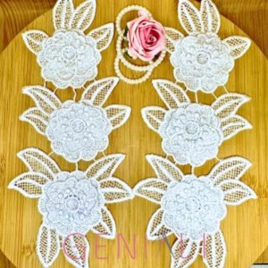 APLIQUE 14 BRANCO 12,5X30CM 3 PARES