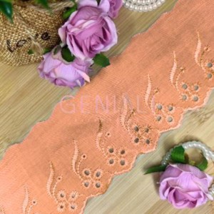 BORDADO CTB146 147 SALMAO 7,5CM 13,7M