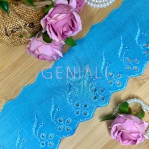 BORDADO CTB146 199 TURQUESA 7,5CM 13,7M