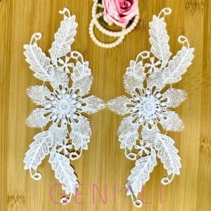 APLIQUE 17 BRANCO 9,5X24CM 3 PARES