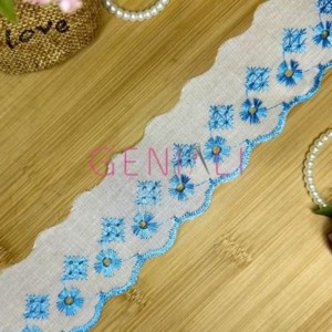 BORDADO BICOLOR 199TURQUESA 5,0CM 13,7M