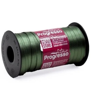 FITA DE CETIM N1 2059 VERDE OLV 7MM 100M