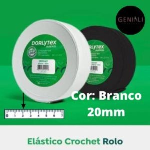 ELASTICO DORLYTEX BRANCO 20MM 25METROS