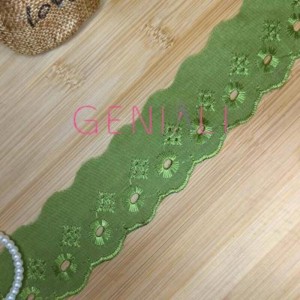 BORDADO LISO 254 VERDE OLIVA 5,0CM 13,7M