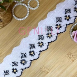 BORDADO BICOLOR 310 PRETO 5,0CM