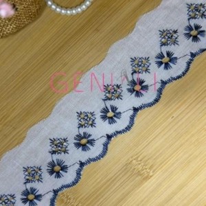 BORDADO BICOLOR 318 MARINHO 5,0CM 13,7M