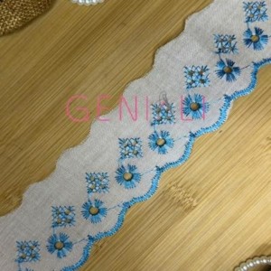 BORDADO BICOLOR 349 TURQ ESC 5,0CM 13,7M