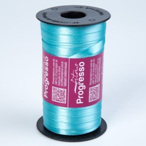 FITA DE CETIM N1 386 VERDE AGUA 7MM 100M