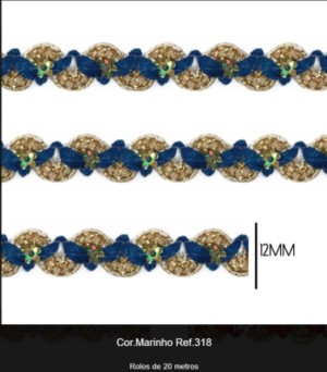 GALAO 49 318 AZUL MARINHO 12MM 20M