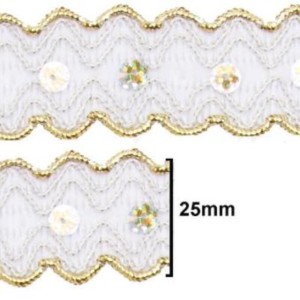 GALAO 50.101 BRANCO OURO LARG:2,5CM