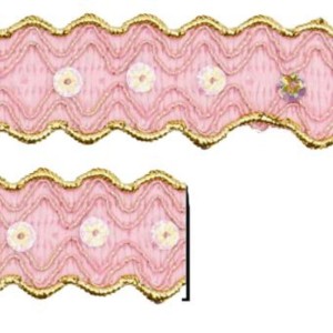 GALAO 50 133 ROSA BB/OURO LARG:2,5CM 20M