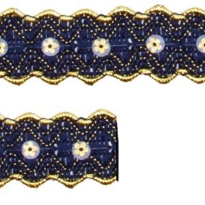 GALAO 50 318 MARINHO/OURO LARG:2,5CM 20M