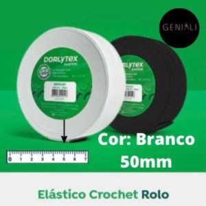 ELASTICO DORLYTEX BRANCO 50MM 25METROS