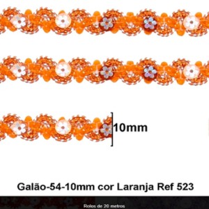 GALAO 54 523 LARANJA LARG:10MM 20METROS