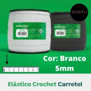 ELASTICO DORLYTEX BRANCO 5MM 100METROS
