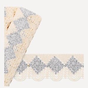 6176 RENDA DE ALGODAO CRU/PRATA 45MM 10M