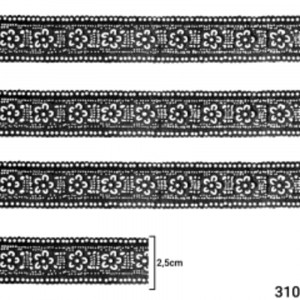 GUIPIR CHL704 310 PRETO LARG:2.5CM