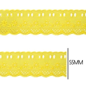 BORDADO C PF 106 CANARIO 5,5CM 13,7M