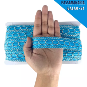 GALAO 85 199 TURQUESA/PRATA LARG:3CM 20M