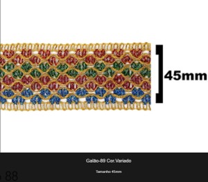 GALAO 89 MULTICOLOR LARG:4,5CM 20METROS