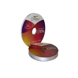 FITA DE CETIM N2 1 BRANCO 10MM 50M