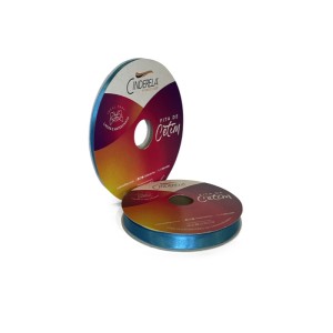 FITA DE CETIM N2 7 TURQUESA 10MM 50M