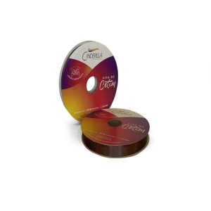 FITA DE CETIM N3 19 MARROM 15MM 50M