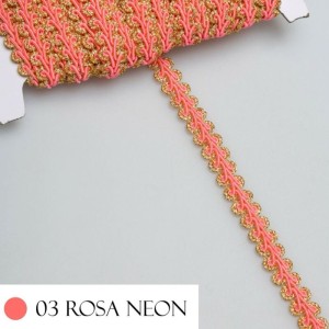 GALAO 91 OURO/03 ROSA NEON 10MM 20M