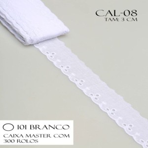 BORDADO CAL08 3,0CM 100%ALGODAO