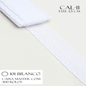BORDADO CAL11 3,5CM 100%ALGODAO