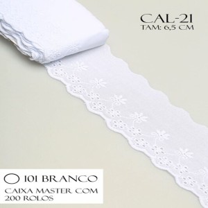 BORDADO CAL21 6,5CM 100%ALGODAO
