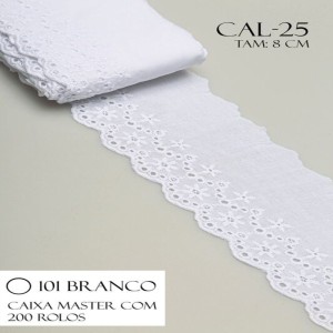 BORDADO CAL25 8,0CM 100%ALGODAO 13,7M